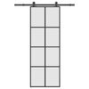 vidaXL Skjutd&ouml;rr med beslagset ESG glas och aluminium 76x205 cm