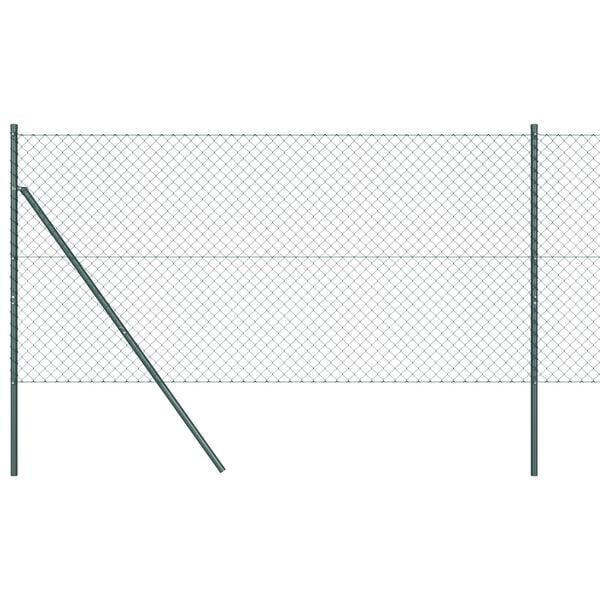 vidaXL St&auml;ngselstolpe Gr&ouml;n 25 x 1 m (40 x 40 mm mesht) St&aring;l och PVC