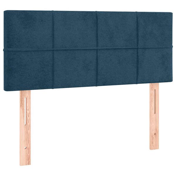 vidaXL S&auml;nggavel LED bl&aring; 100 x 5 x 78/88 cm sammet