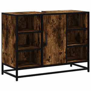 vidaXL Tv&auml;ttst&auml;llssk&aring;p r&ouml;kf&auml;rgad ek 80x33x60 cm konstruerat tr&auml;