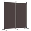 vidaXL Rumsavdelare 2 paneler brun 175x180 cm tyg