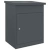 vidaXL Paketbox med lagring med d&ouml;rr Antracit 47.5 x 38 x 59 cm St&aring;l