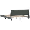vidaXL Bed Frame without Mattress "Hanko" Dark Grey 180x200cm Fabric