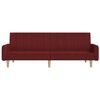vidaXL B&auml;ddsoffa 2-sits med fotpall vinr&ouml;d tyg