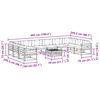 vidaXL Utomhussoffset med kudde 11 pcs Naturlig och Gr&auml;dde