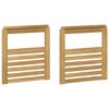 vidaXL Armst&ouml;dmodul 2 pcs Vit 59 x 6 x 61 cm Massivt Akaciatr&auml;