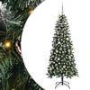 vidaXL Konstgjord julgran Gr&ouml;n 150 cm PVC, plast och st&aring;l