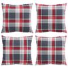 vidaXL Soffdynor 4 st r&ouml;drutiga m&ouml;nster 60x60 cm tyg