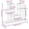 vidaXL Växtställ vit 104,5x25x77,5 cm massiv furu