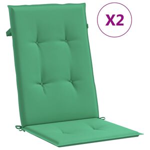 vidaXL Stolsdynor 2 st gr&ouml;n 120x50x3 cm tyg
