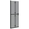 vidaXL Walk-In duschv&auml;gg Svart 70 x 6,5 x 190 cm