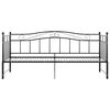 vidaXL Utdragbar sängram bäddsoffa svart metall 90x200 cm