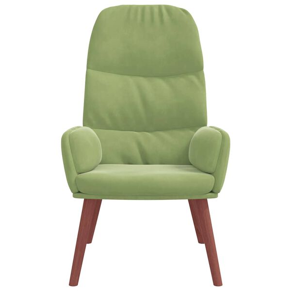 vidaXL Vilstol ljusgrön sammet
