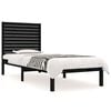 vidaXL S&auml;ngram svart massiv furu 75x190 cm