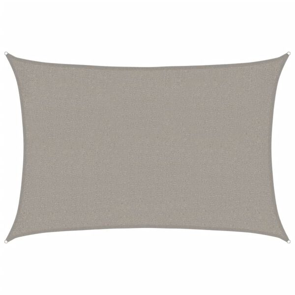 vidaXL Solsegel 160 g/m² rektangulär ljusgrå 2x3 m HDPE