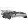 vidaXL S&auml;ngram med huvudgavel metall vit 120x200 cm