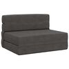 vidaXL F&auml;llbar Soffbed M&ouml;rkgr&aring; 70 x 72 x 60 cm Tyg