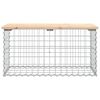 vidaXL Trädgårdsbänk gabion-design 83x44x42 cm massiv furu
