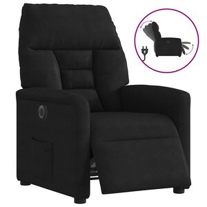 vidaXL Elektrisk reclinerf&aring;t&ouml;lj svart mikrofibertyg