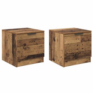 vidaXL S&auml;ngsk&aring;p 2 pcs Gammalt tr&auml; 40 x 39 x 40 cm Konstruerat tr&auml;