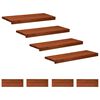 vidaXL Trapstegsmattor 8 st 80 x 30 x 2 cm Brun Massivt boktr&auml;