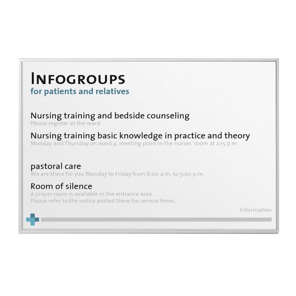 MOEDEL Infoskylt A4 silver