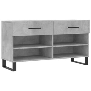 vidaXL Skob&auml;nk betonggr&aring; 102x35x55 cm konstruerat tr&auml;