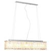 vidaXL Taklampa med kristallp&auml;rlor silver 104 cm E14