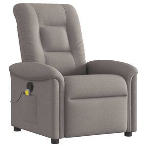 vidaXL Massagef&aring;t&ouml;lj taupe tyg