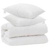 vidaXL Dunt&auml;cke med Kuddar med kudde 3 st Vit Mikrofiber