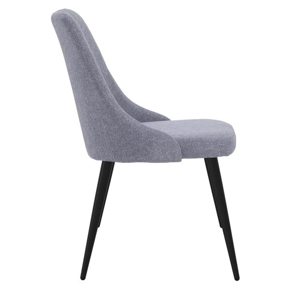 vidaXL Matstolar 6 st ljusgr&aring; tyg