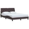 vidaXL Bed Frame without Mattress Dark Brown 140x200 cm Fabric