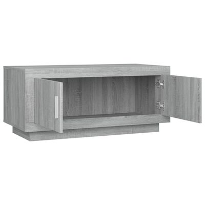 vidaXL Soffbord grå sonoma 102x50x45 cm konstruerat trä