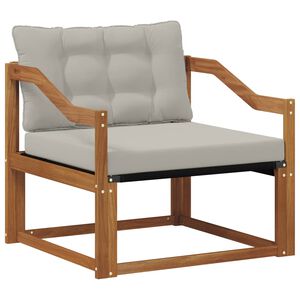 vidaXL Utomhussoffset Massivt Akaciatr&auml; och Textilene Naturf&auml;rg