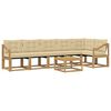 vidaXL Utomhussoffset 7 st Vit och Beige