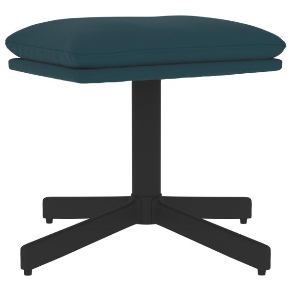 vidaXL Fotpall bl&aring; 60x60x36 cm sammet