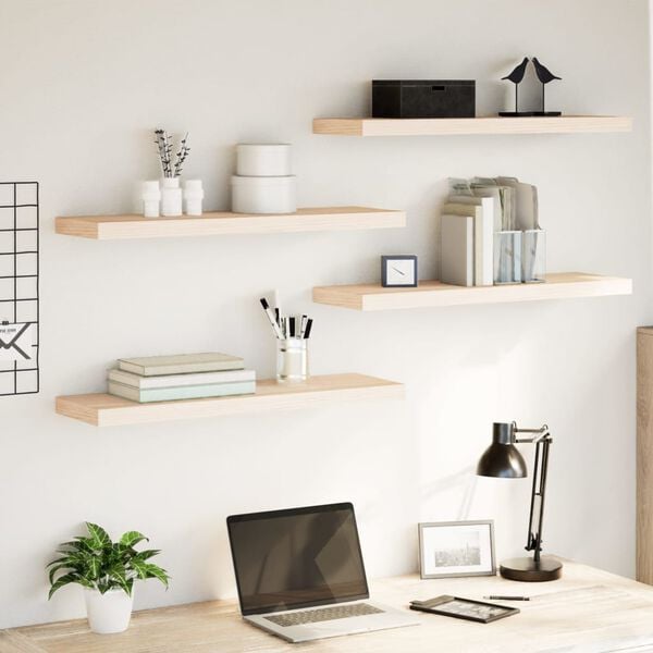 vidaXL Sv&auml;vande hyllor 80x23,5x4 cm konstruerat tr&auml;