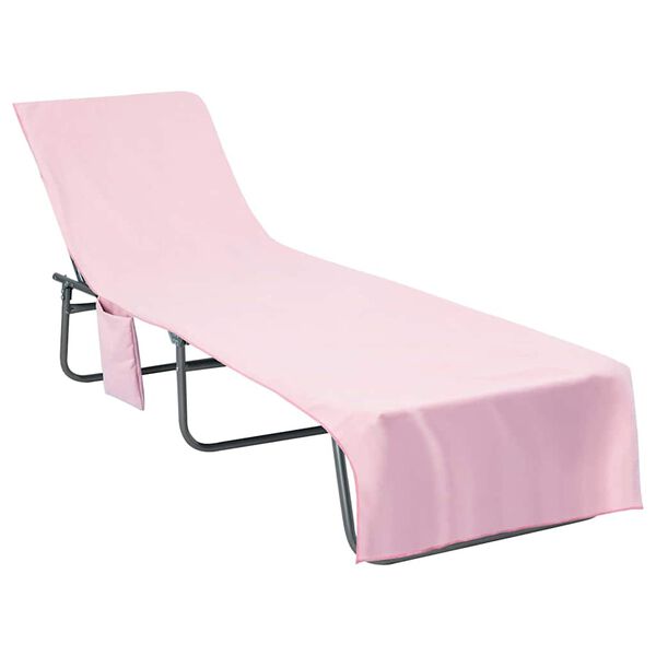 vidaXL Solstolshanddukar 2 pcs Rosa 210 x 75 cm Polyester och polyamid