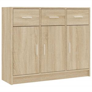 vidaXL Sk&auml;nk sonoma-ek 91x28x75 cm konstruerat tr&auml;