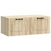 vidaXL V&auml;ggmonterad TV-b&auml;nk V&auml;ggmonterad Sonoma-ek 78,5 x 41 x 30 cm