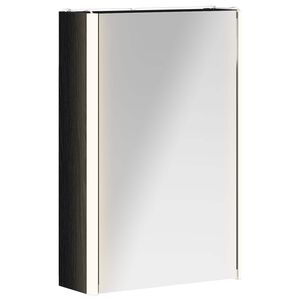 vidaXL Badrumsspegelsk&aring;p Svart Ek 33 x 11,5 x 50 cm Konstruerat tr&auml;