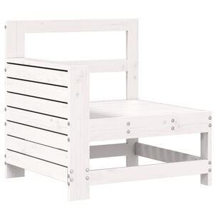 vidaXL Tr&auml;dg&aring;rdssoffa vit 69x62x70,5 cm massiv furu