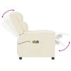 vidaXL Elektrisk massagefåtölj gräddvit konstläder