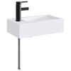 vidaXL Tv&auml;ttst&auml;ll f&ouml;r badrum Matte Svart 45,5 x 25,5 x 13 cm Metall