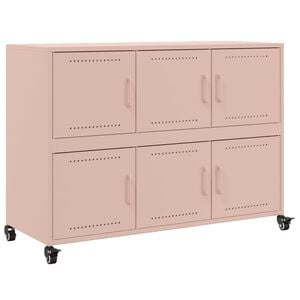 vidaXL Sk&auml;nk rosa 100,5x39x72 cm st&aring;l