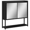 vidaXL Spegelsk&aring;p f&ouml;r badrum svart 60x16x60 cm konstruerat tr&auml;