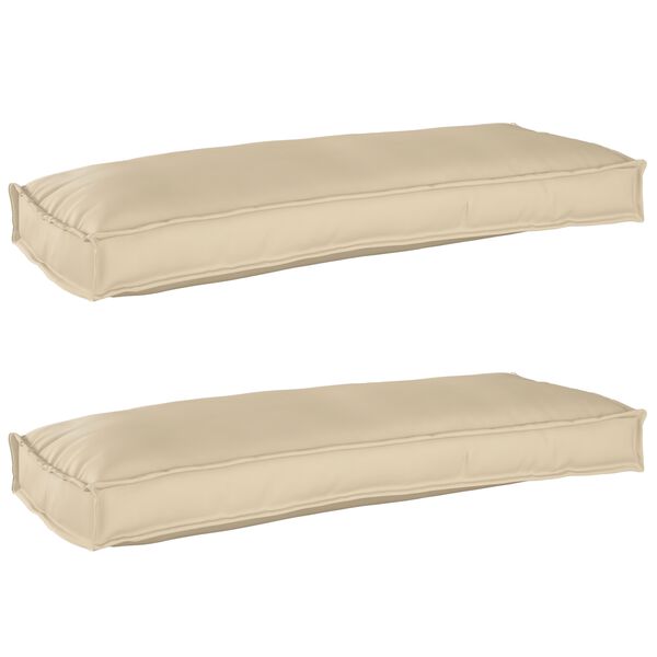 vidaXL Pallkuddset 2 pcs Beige 100 x 40 x 8 cm Oxford tyg