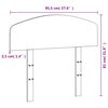 vidaXL Huvudgavel vit 90 cm massiv furu