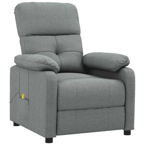 vidaXL Massagef&aring;t&ouml;lj m&ouml;rkgr&aring; tyg