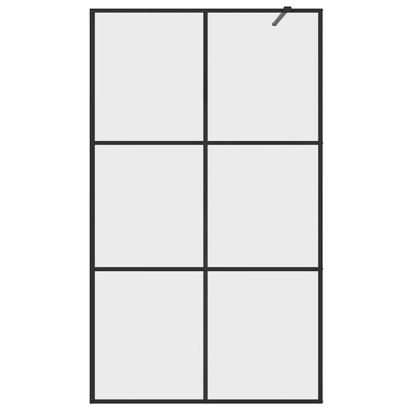 vidaXL Duschv&auml;gg med klart ESG-glas 115x195 cm svart